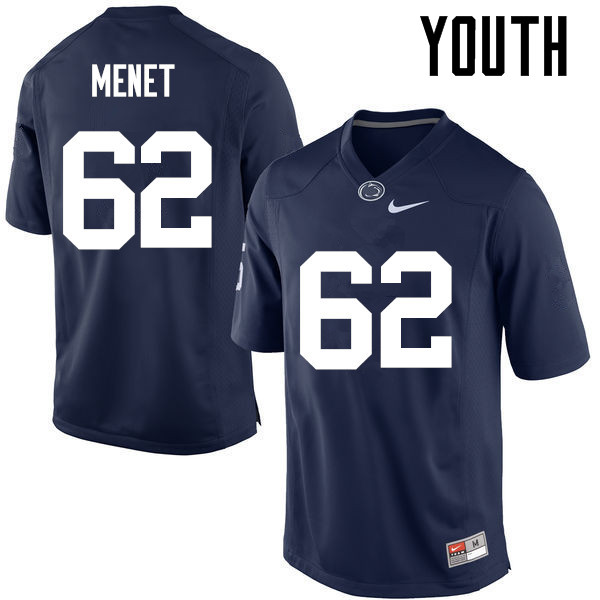 Youth Penn State Nittany Lions #62 Michal Menet College Football Jerseys-Navy